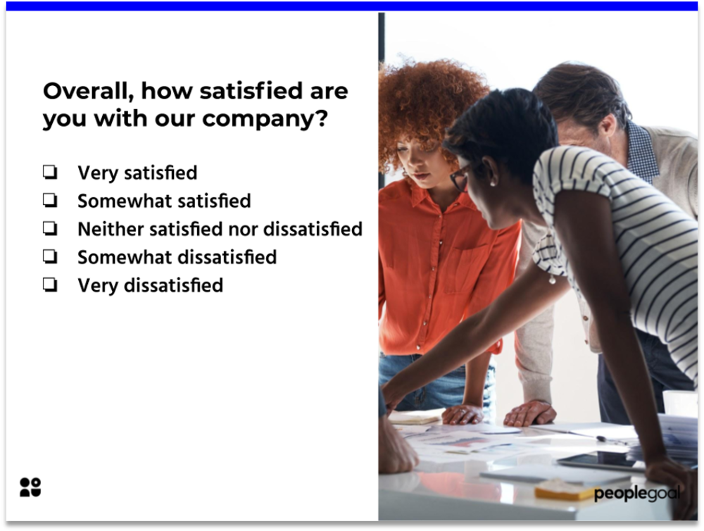 Employee engagement: Likert scale questions
