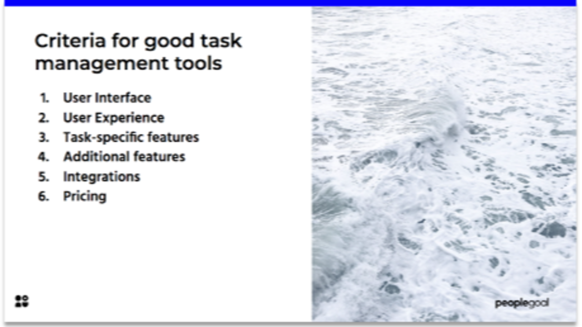 criteria for good task management