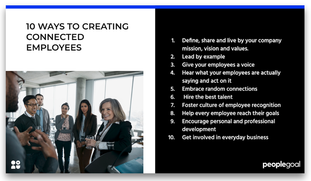 10 ways to creating connected employees