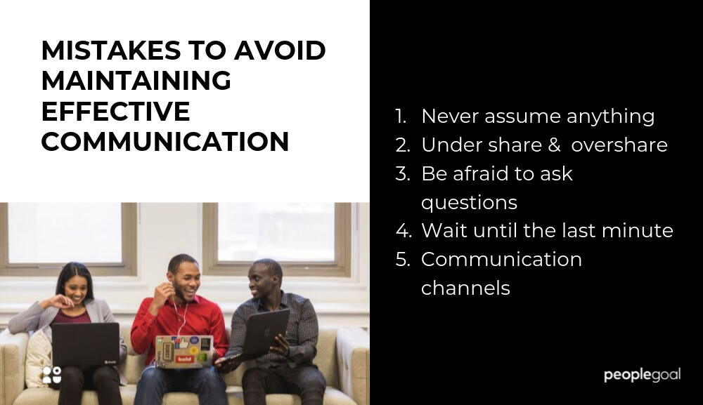 Mistakes to avoid maintaining effective communication